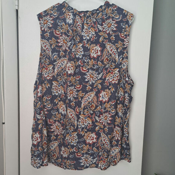 Workshop Republic 3X Floral Sleeveless Blouse - NWOT - Picture 2 of 6